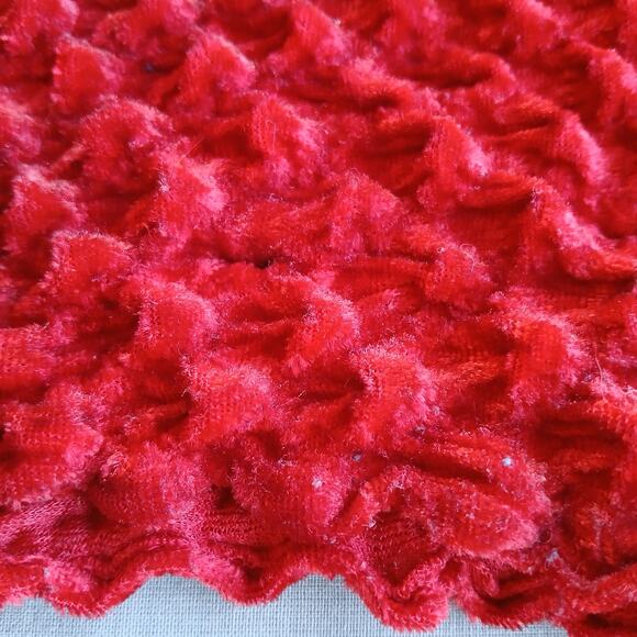 Coolwear USA Red Velvet Bubble Tank Top OSFM S M L XL 2X Y2K stretch blouse - Picture 11 of 12